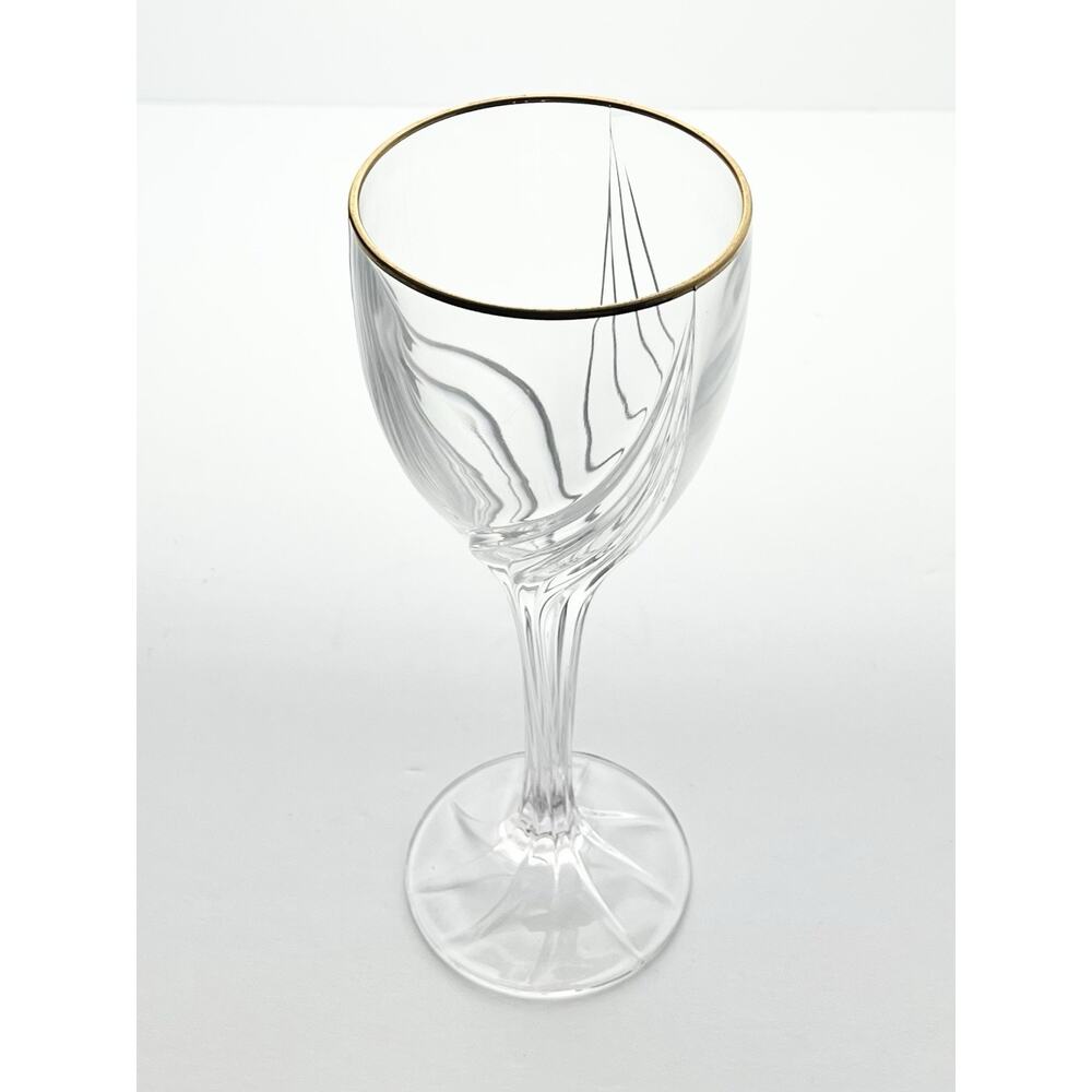 Lenox “Debut (Gold)” Set of 8 Crystal Wine Glasses 7 3/8” 7oz Signed - Picture 5 of 7